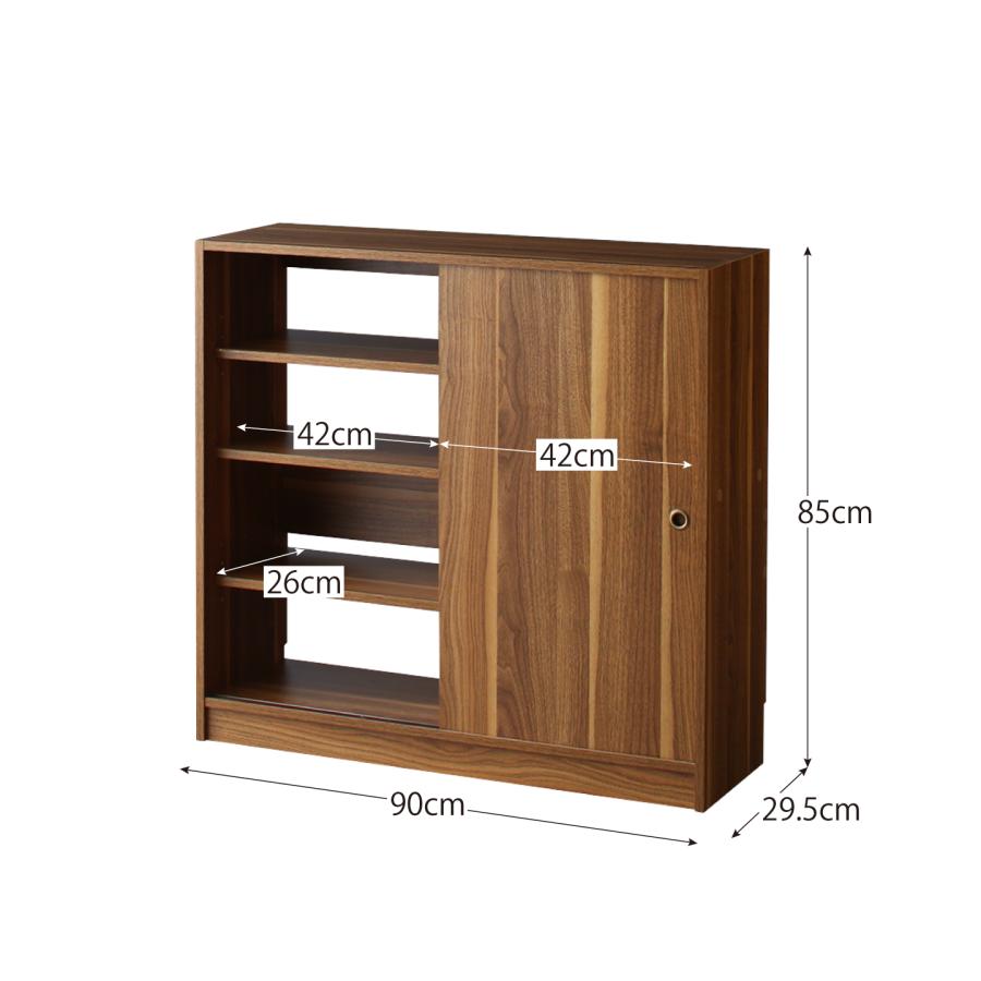 9サイズ2カラー 組み合わせ自在 間取りにぴったりなスリム収納 可動棚付き 高さ85cm【幅90×奥行29.5cm】 |  | 13