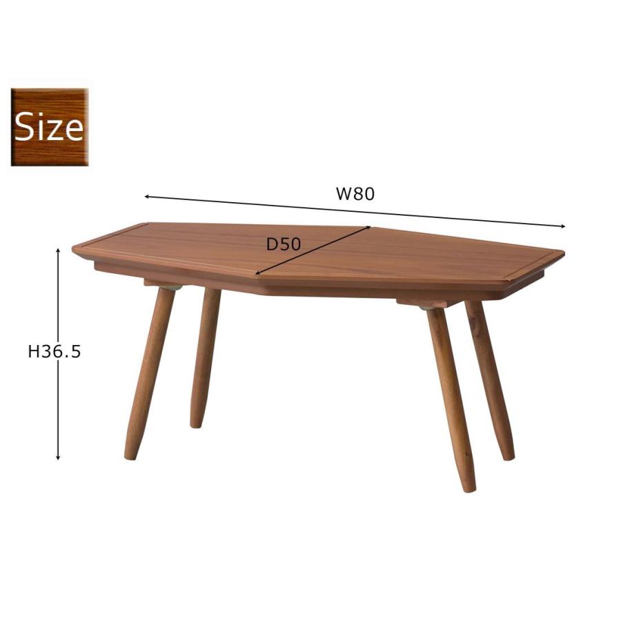 W80×D50 こたつ どこかアートな雰囲気をまとう六角形の個性派テーブル |  | 20