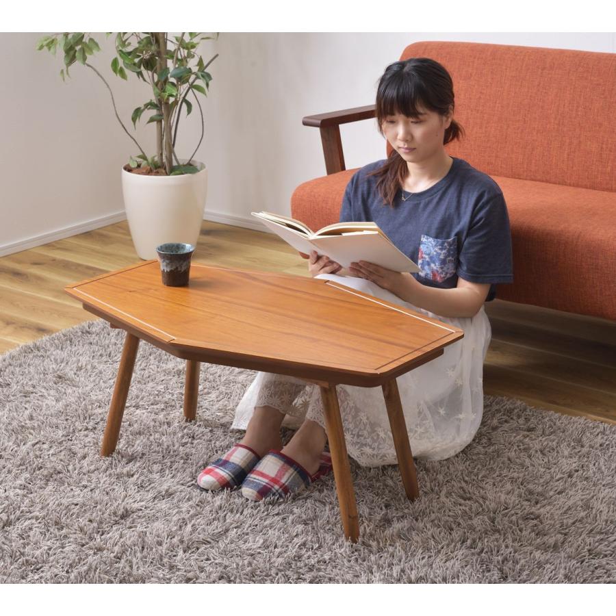 W80×D50 こたつ どこかアートな雰囲気をまとう六角形の個性派テーブル |  | 05