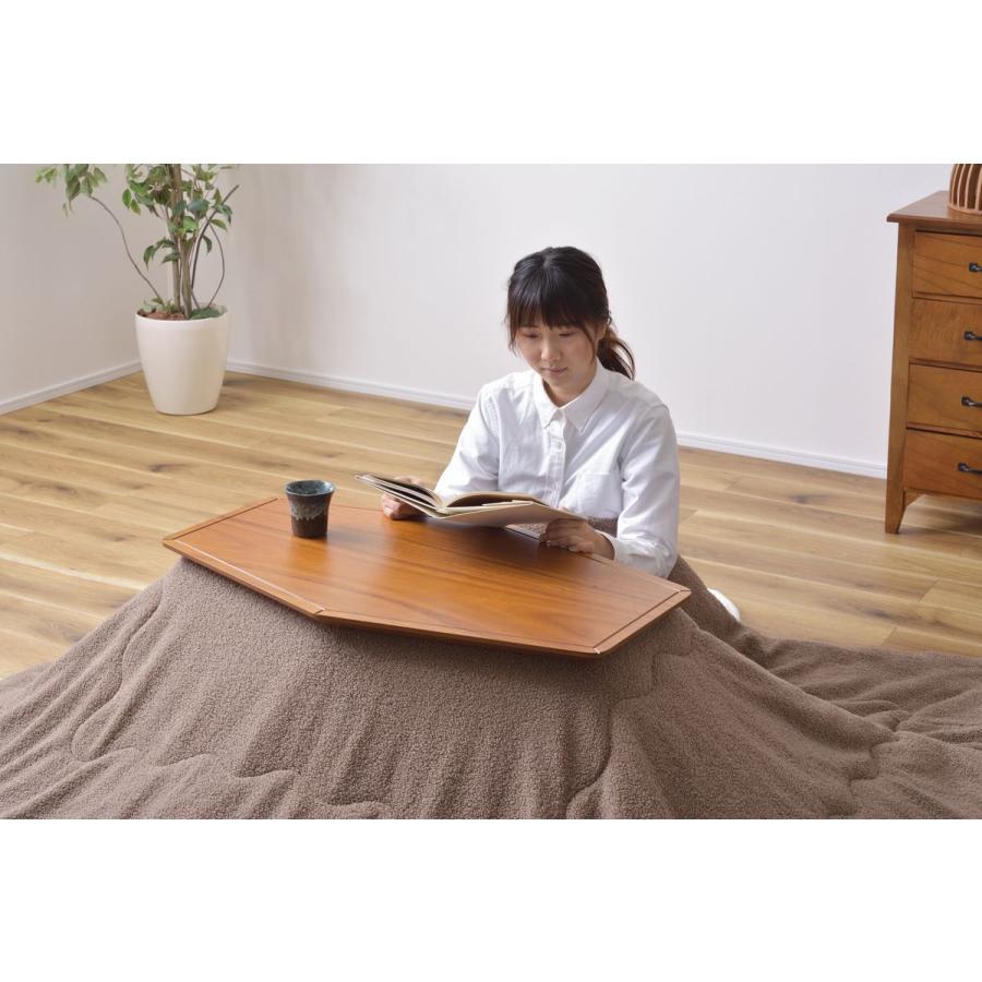 W80×D50 こたつ どこかアートな雰囲気をまとう六角形の個性派テーブル |  | 09