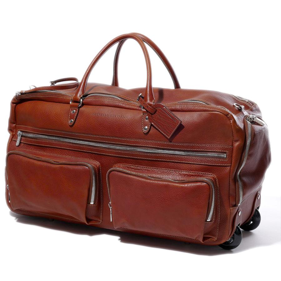 ブルネロクチネリ キャスター付きレザーボストンバッグ キャリーバッグ  