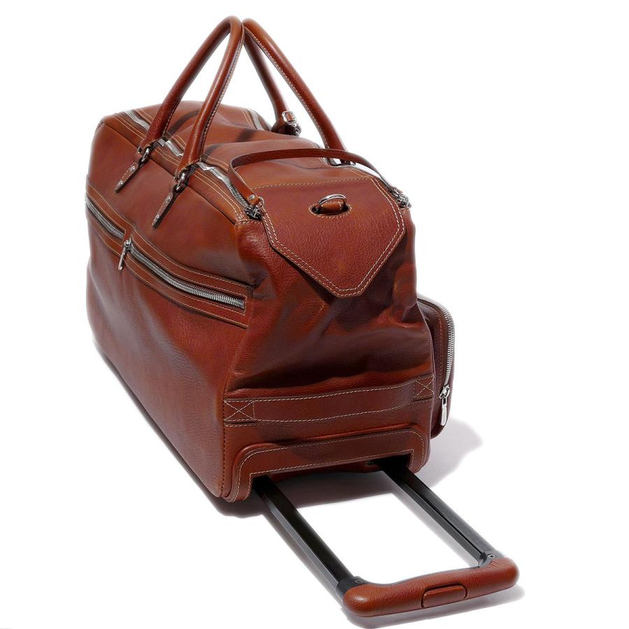 ブルネロクチネリ キャスター付きレザーボストンバッグ キャリーバッグ  