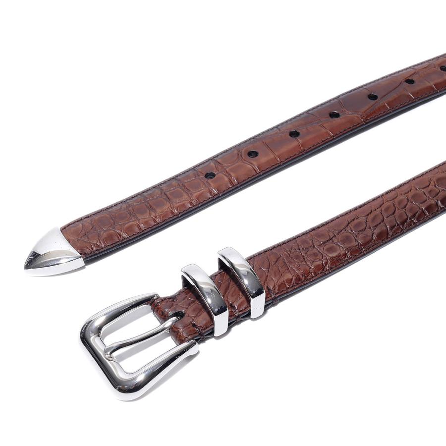 予約ブルネロクチネリ プンターレ クロコダイルレザーベルト CUCINELLI