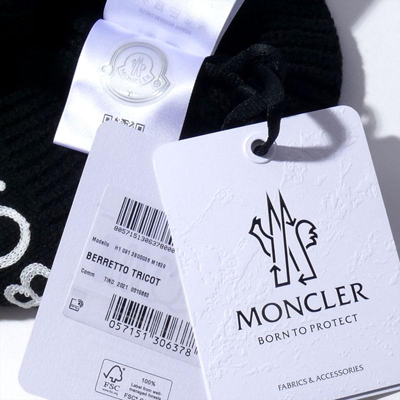 MONCLER（モンクレール） ニットキャップ 999ブラック メンズ ブランド