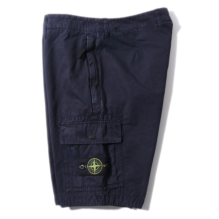 STONE ISLAND ガーメントダイ ショートパンツ ハーフパンツ ネイビー