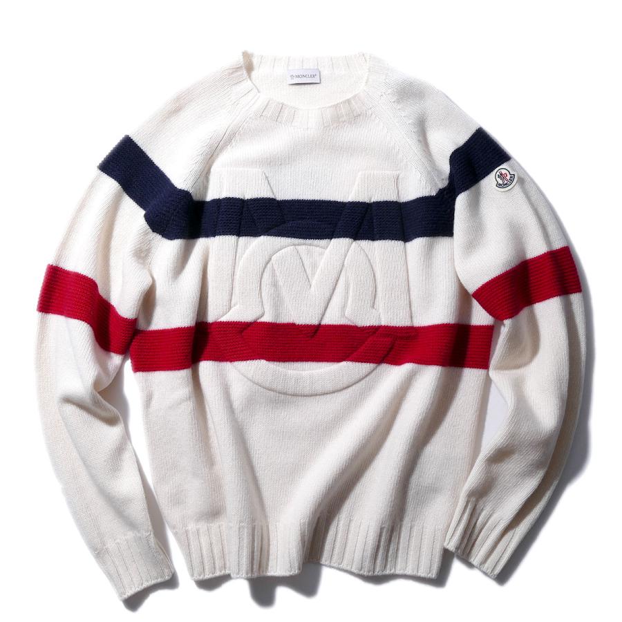 MONCLER モンクレール クルーネックニット 9C00001 P07オフホワイト 