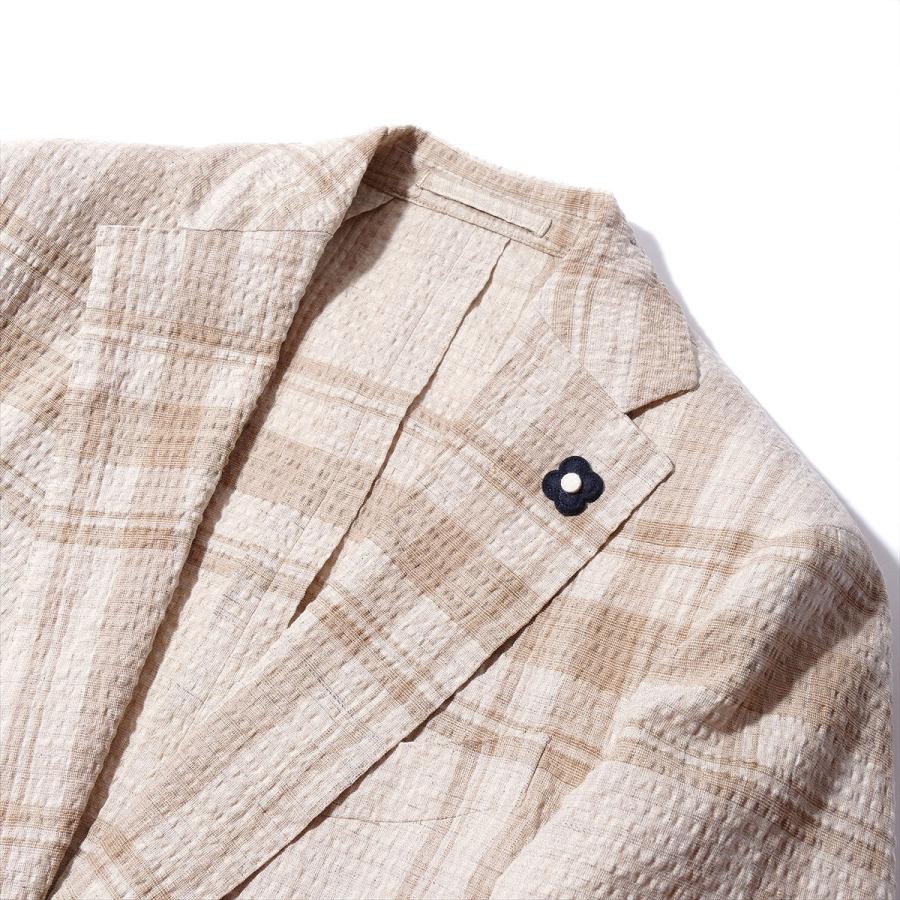 LARDINI（ラルディーニ） 綿麻シアサッカージャケット LARDINI JACKETS