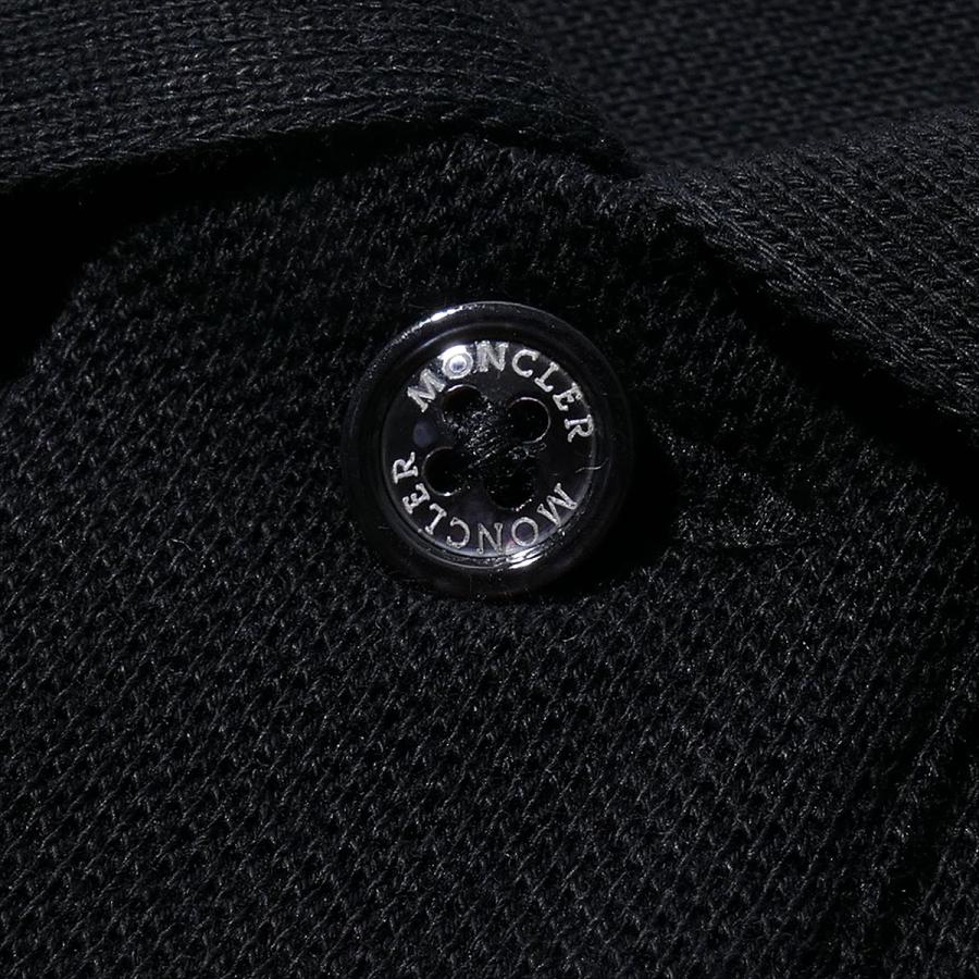 MONCLER モンクレール 黒ポロシャツ メンズ L MONCLER モンクレール 半袖 ポロシャツ メンズ ワンポイント