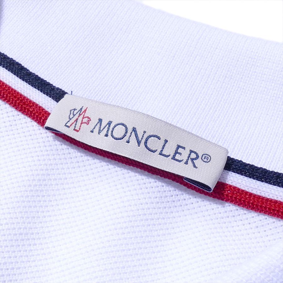 MONCLER ホワイトポロシャツ M MONCLER モンクレール ポロシャツ 8A00006 001ホワイト メンズ