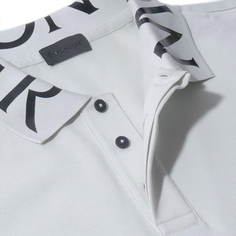 MONCLER モンクレール　半袖ポロシャツ ホワイト MONCLER モンクレール ポロシャツ 8A00004 91Rパーチメント