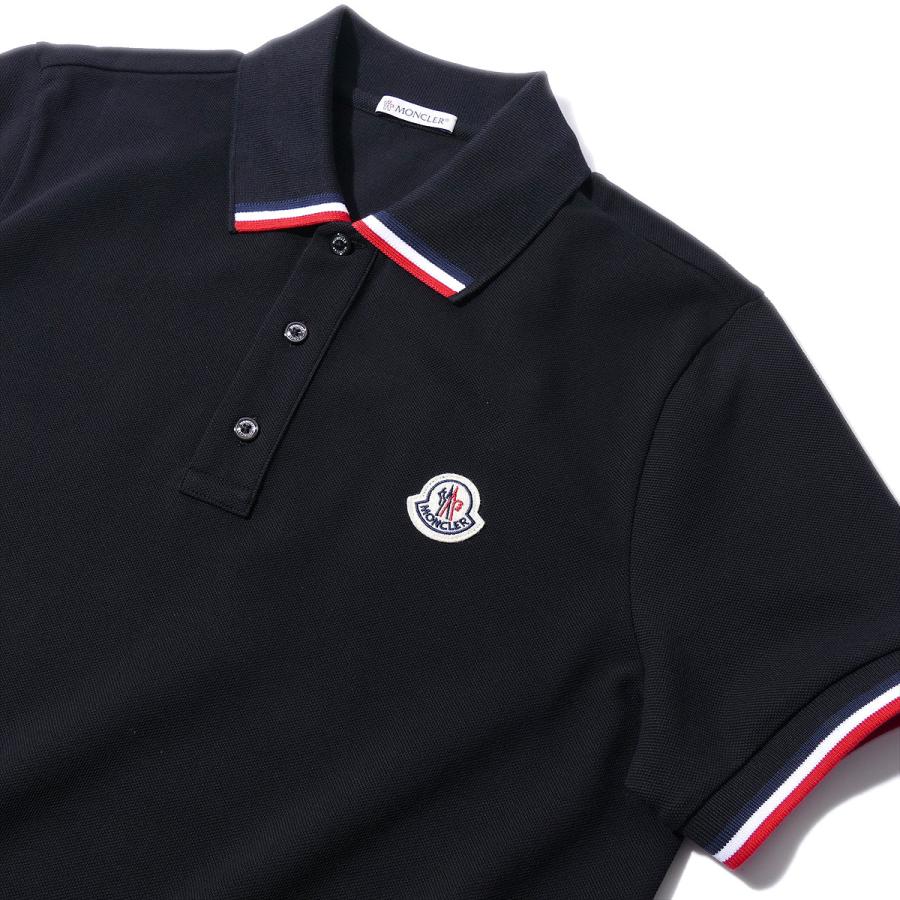 MONCLER モンクレール ポロシャツ 8A00015 999ブラック メンズ MONCLER モンクレール ポロシャツ 8A00015 999ブラック メンズ