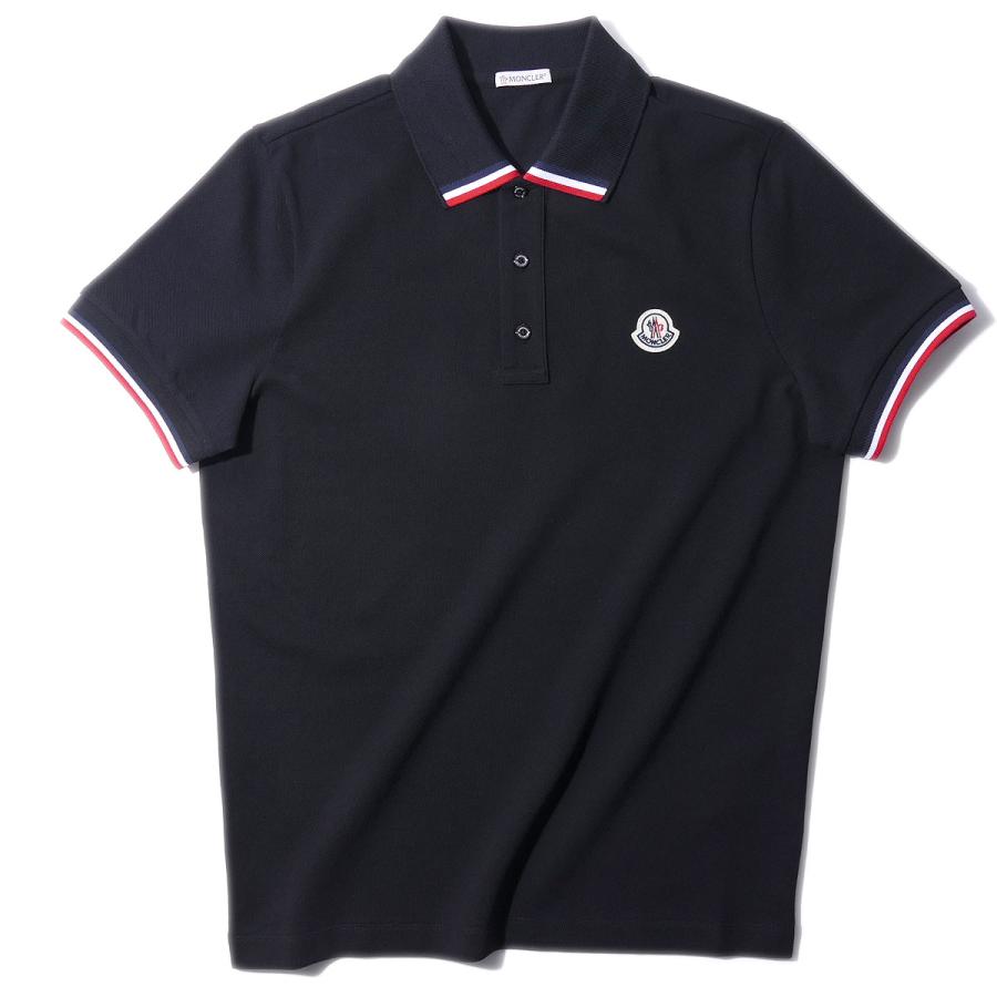MONCLER モンクレール ポロシャツ 8A00015 999ブラック メンズ MONCLER モンクレール ポロシャツ 8A00015 999ブラック メンズ