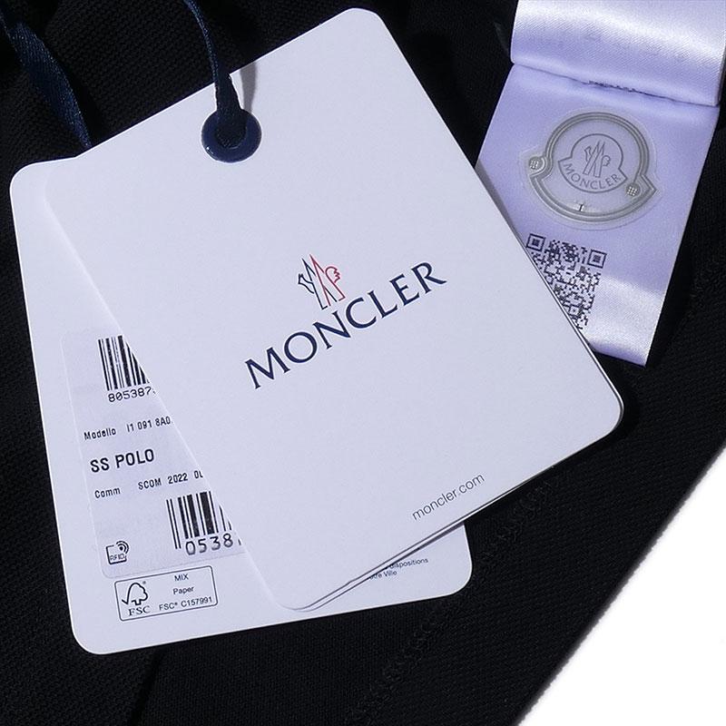 MONCLER モンクレール ポロシャツ 8A00015 999ブラック メンズ MONCLER モンクレール ポロシャツ 8A00015 999ブラック メンズ