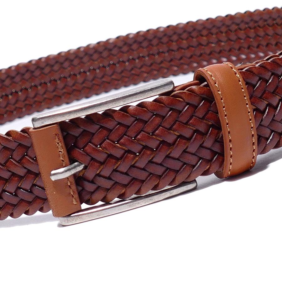 イタリア製 Bottega Artigiana レザーメッシュベルト[1002] メンズ