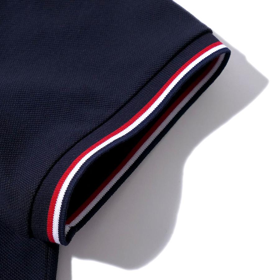 モンクレール 鹿の子 ポロシャツ8A70300 77Xネイビー MONCLER 半袖 大きいサイズ メンズ  ハイ ブランド ギフトの画像