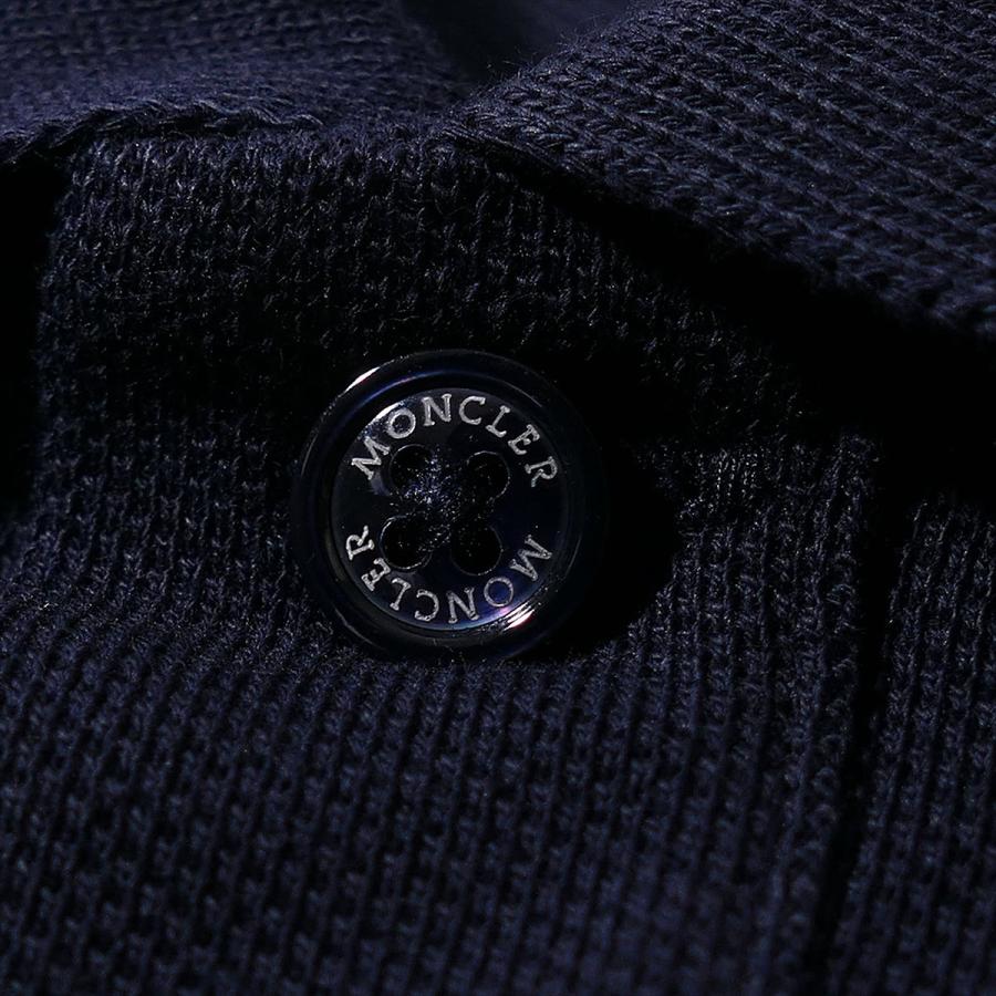 モンクレール 鹿の子 ポロシャツ8A70300 77Xネイビー MONCLER 半袖 大きいサイズ メンズ  ハイ ブランド ギフトの画像