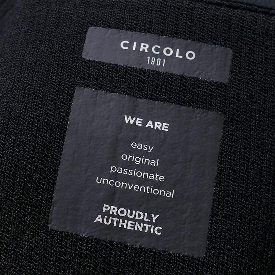チルコロ ストレッチジャージージャケットCN4138 NERO ヴァージンウール マイクロリブ CIRCOLO 1901の画像