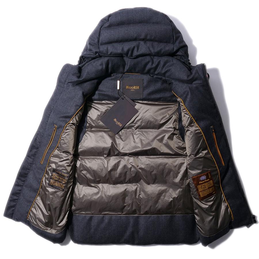 【美品】MOORER ムーレー MANTEGNA-Lダウンベスト navy 44 MOORER ムーレー ウールフランネルダウンベスト イタリア製 FIRE-FF