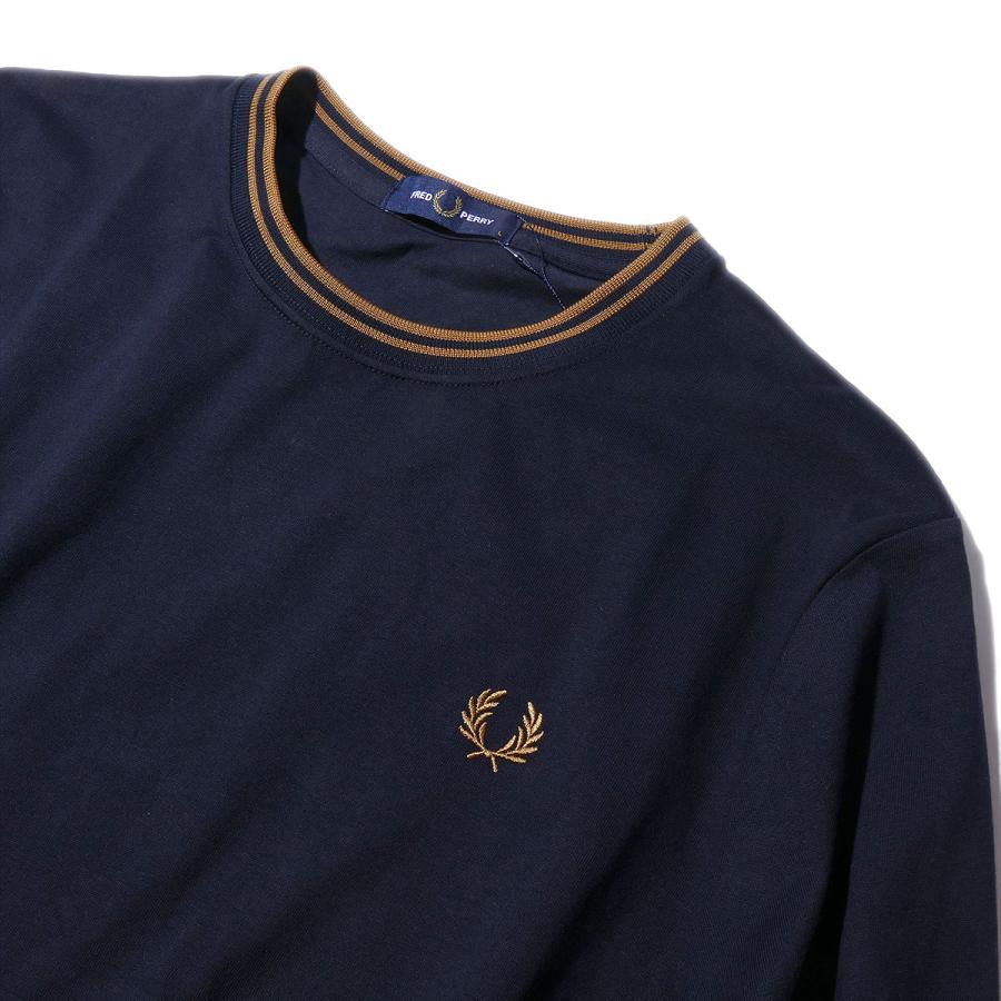2024SS フレッドペリー ロングスリーブTシャツ M9602 M68ネイビー FRED 