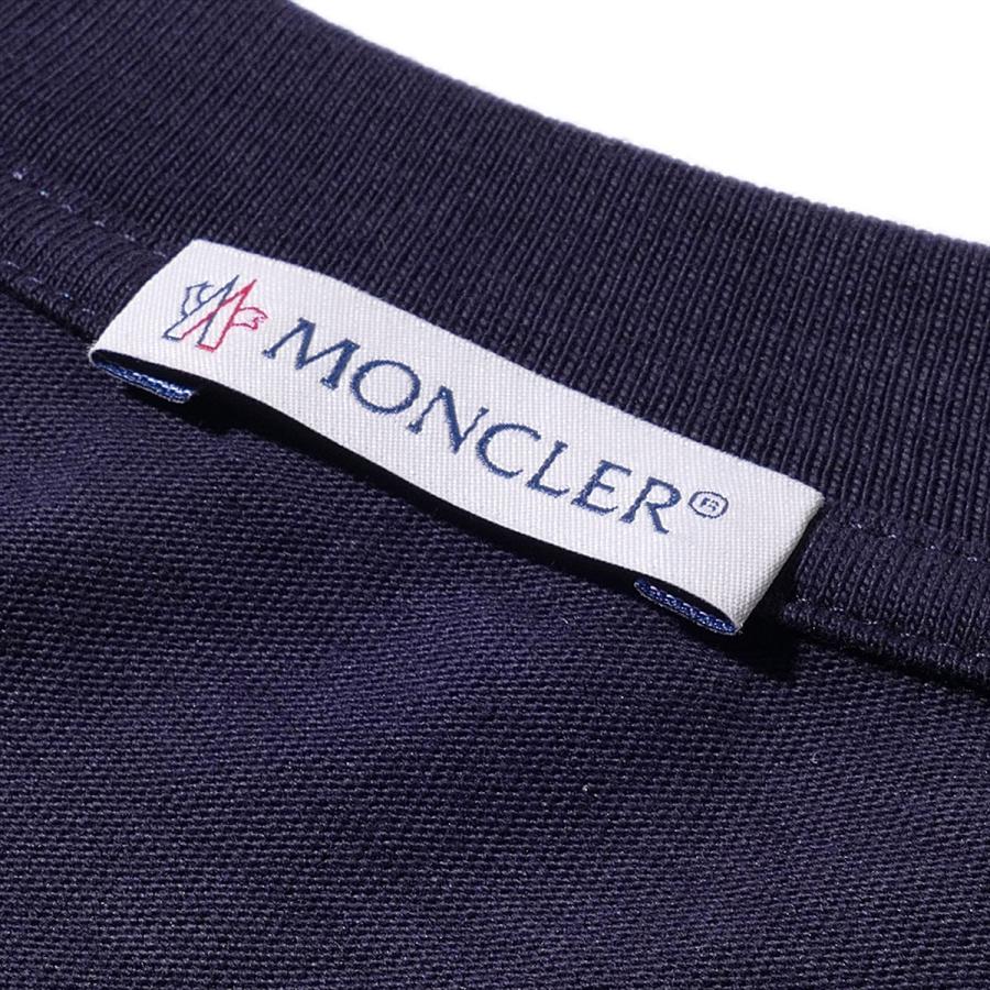 SALE 即発 MONCLER コットンTシャツ 8C00001 742ネイビー MONCLER モンクレール Tシャツ 8C00001 742ネイビー メンズ 半袖