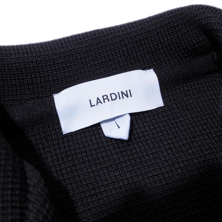 ラルディーニ ミラノリブ編み ニットジャケット IVLJMP02N IV63004 999ブラック LARDINIの画像