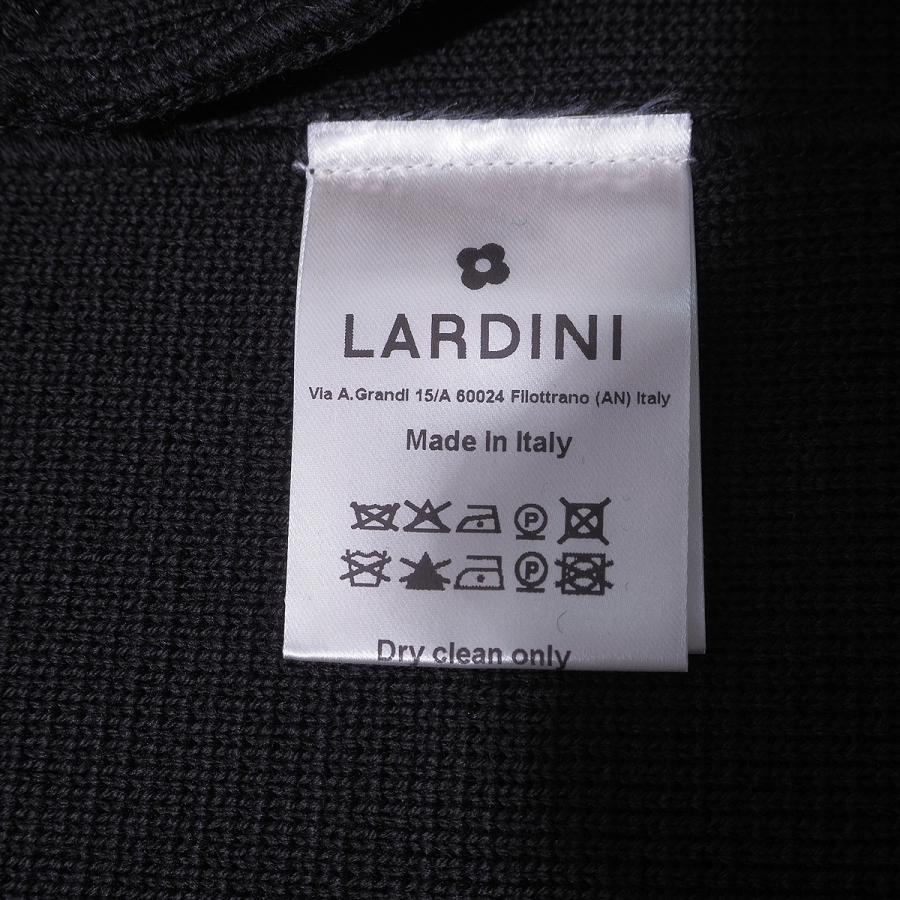ラルディーニ ミラノリブ編み ニットジャケット IVLJMP02N IV63004 999ブラック LARDINIの画像