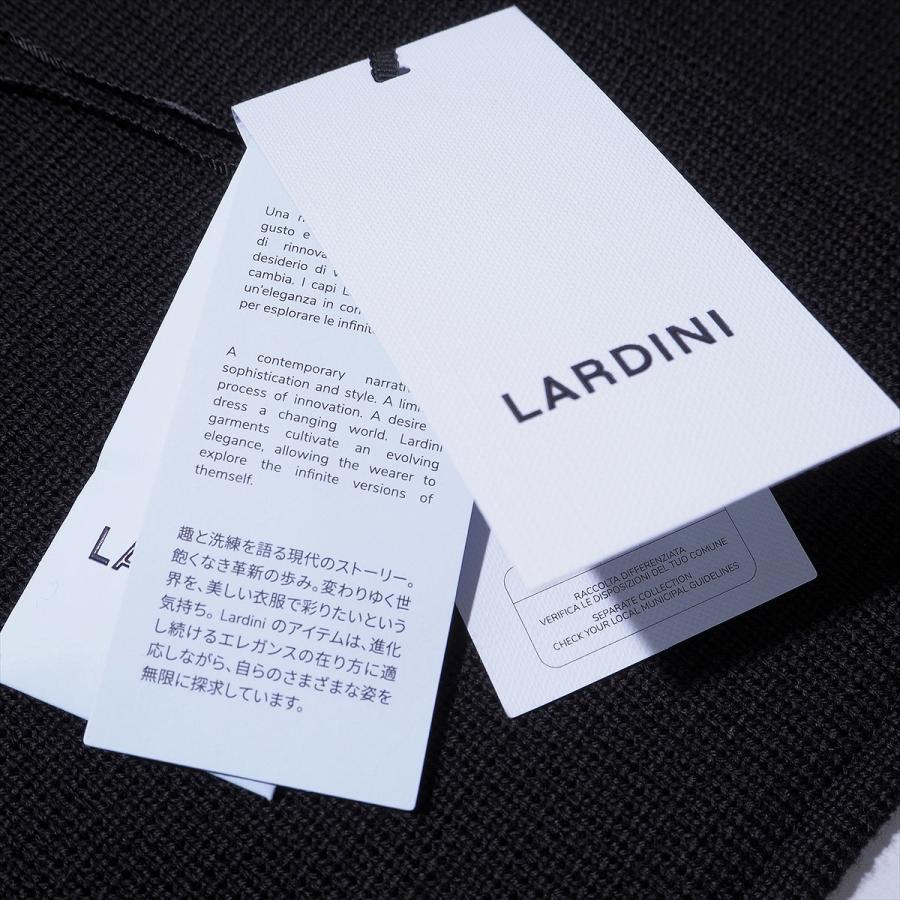 ラルディーニ ミラノリブ編み ニットジャケット IVLJMP02N IV63004 999ブラック LARDINIの画像