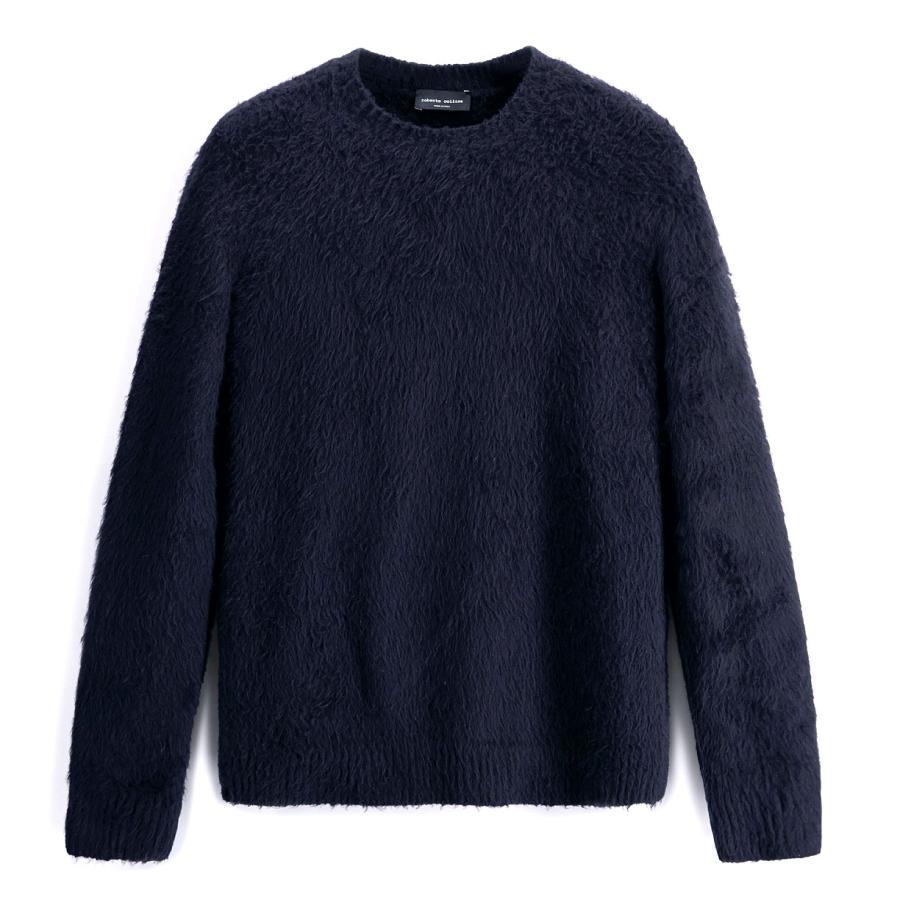 ROBERTO COLLINA（ロベルトコリーナ） イタリア製 起毛加工クルー