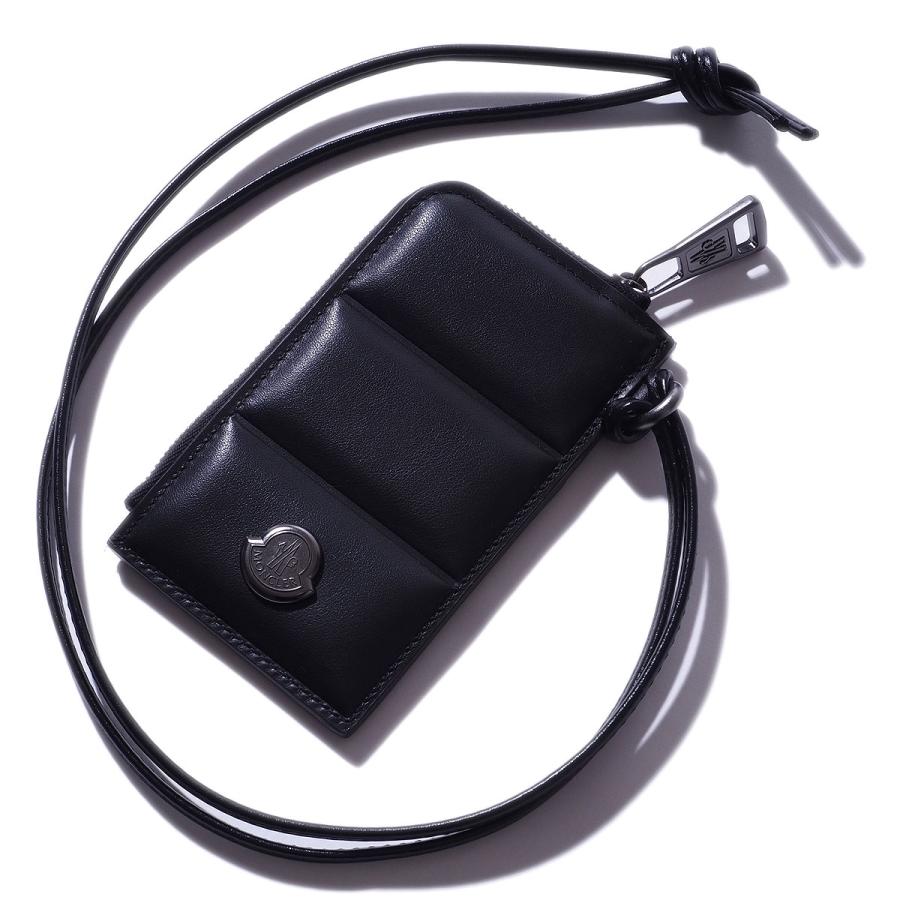 セール☆ [MONCLER] Doudoune カードホルダー ブラック MONCLER モンクレール カードホルダー DOUDOUNE 999ブラック