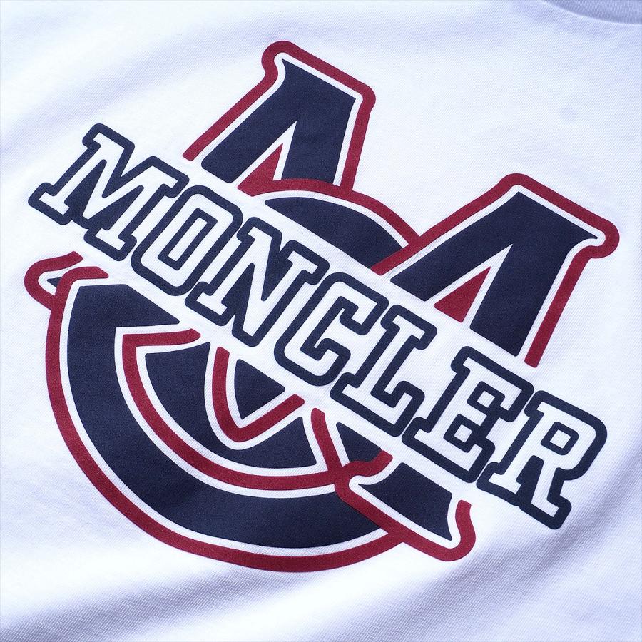 即発 MONCLER Tシャツ 8C00006 002ホワイト MONCLER モンクレール Tシャツ 8C00006 002ホワイト メンズ 半袖