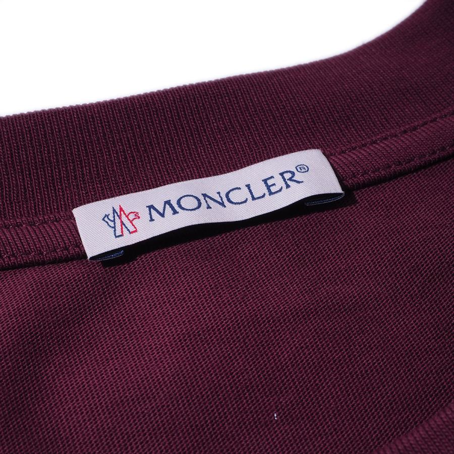 即発 MONCLER Tシャツ 8C00011 468ワイン MONCLER モンクレール Tシャツ 8C00011 468ワイン メンズ 半袖