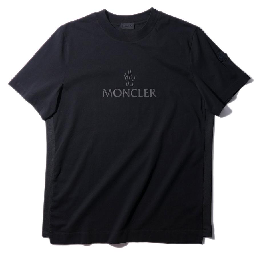 モンクレール　半袖　Tシャツ　ナイロン　ブラック MONCLER 【カラー限定特価】MONCLER モンクレール 半袖Tシャツ