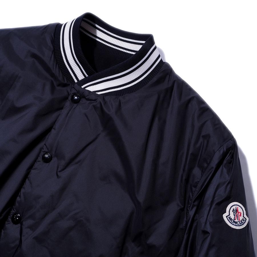 Moncler ブラック Bouchet リバーシブルダウン ボンバージャケット Moncler: ブラック Bouchet リバーシブル ダウン ボンバージャケット