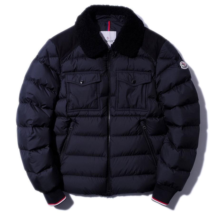 MONCLER（モンクレール） シアリング&スエード 本革 ライトダウン