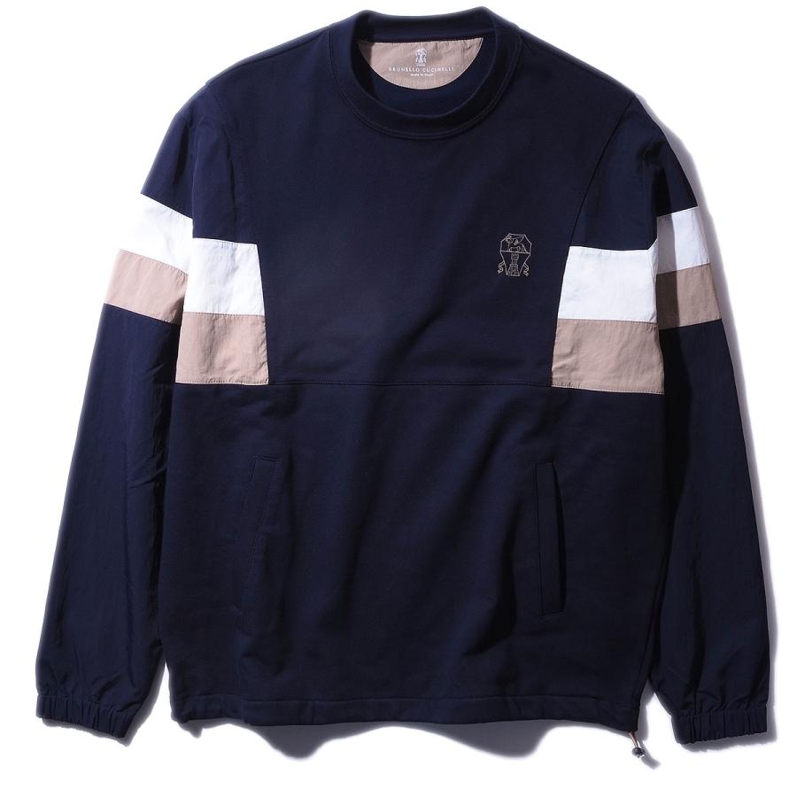 BRUNELLO CUCINELLI（ブルネロクチネリ） 異素材使いスウェットシャツ
