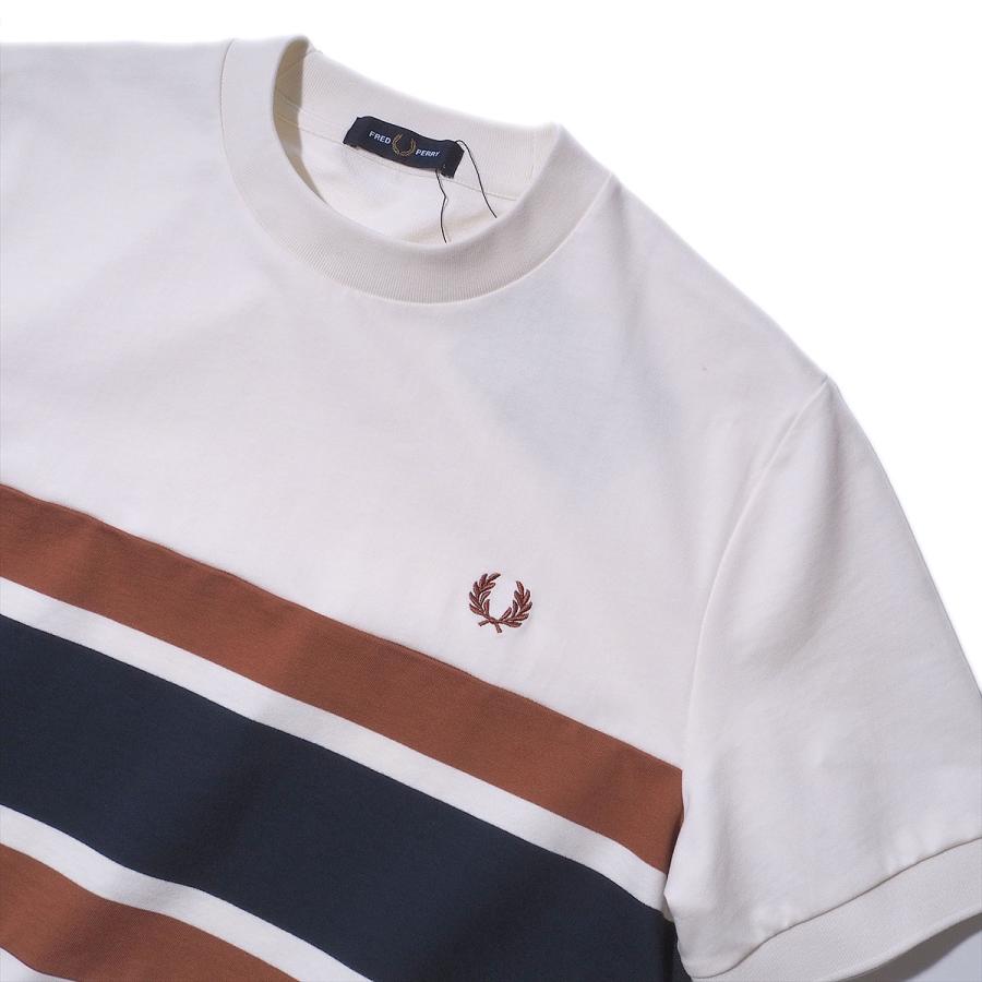 即発 フレッドペリー パネルドTシャツ M9860 Ecru 日本未入荷 FRED PERRY フレッドペリー パネルドTシャツ M9860 メンズ 2025