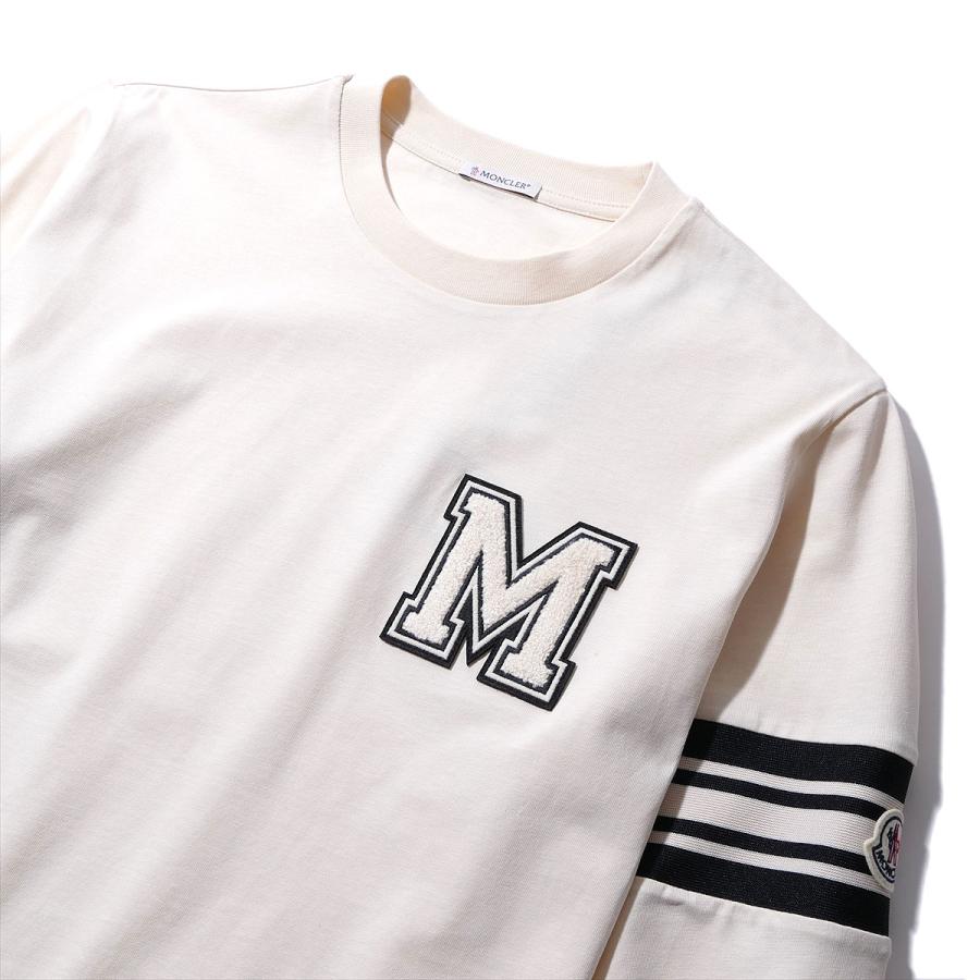モンクレール ロングスリーブTシャツ 8D00005 050アイボリー MONCLER メンズ 長袖 ロンT 2025AW 2025年秋冬の画像