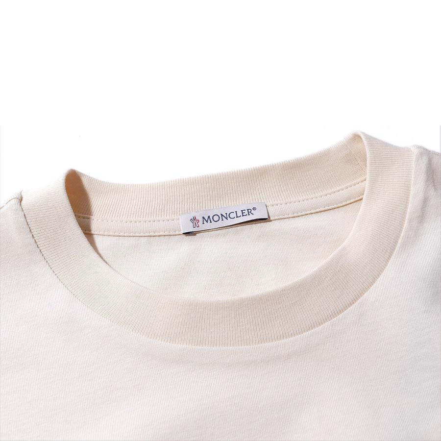 モンクレール ロングスリーブTシャツ 8D00005 050アイボリー MONCLER メンズ 長袖 ロンT 2025AW 2025年秋冬の画像