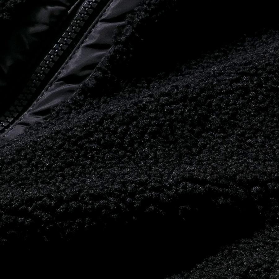モンクレール ジップアップ カーディガン 8G00043 テディ フリース ZIP UP CARDIGAN ブラック MONCLER メンズ 2025AW 2025年秋冬の画像