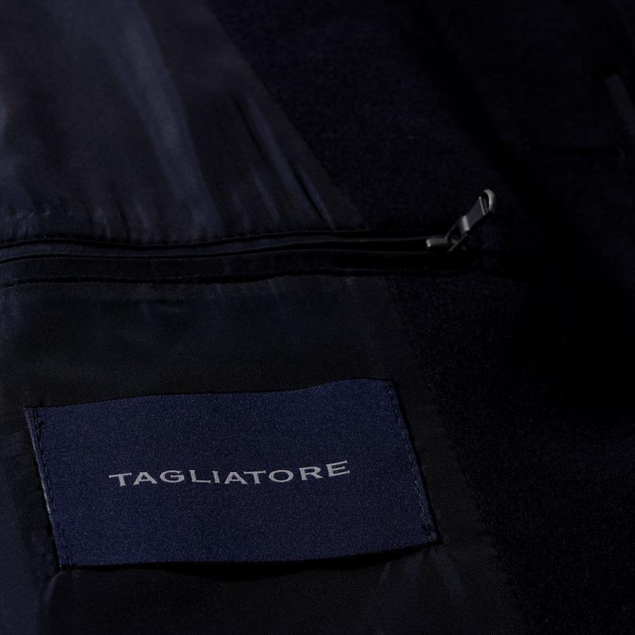 タリアトーレ  カシミヤ混 コート SALOMON 350001U [ブラック] ベルテッド バルカラー イタリア製 TAGLIATORE メンズ 2025AW 2025年秋冬新作の画像