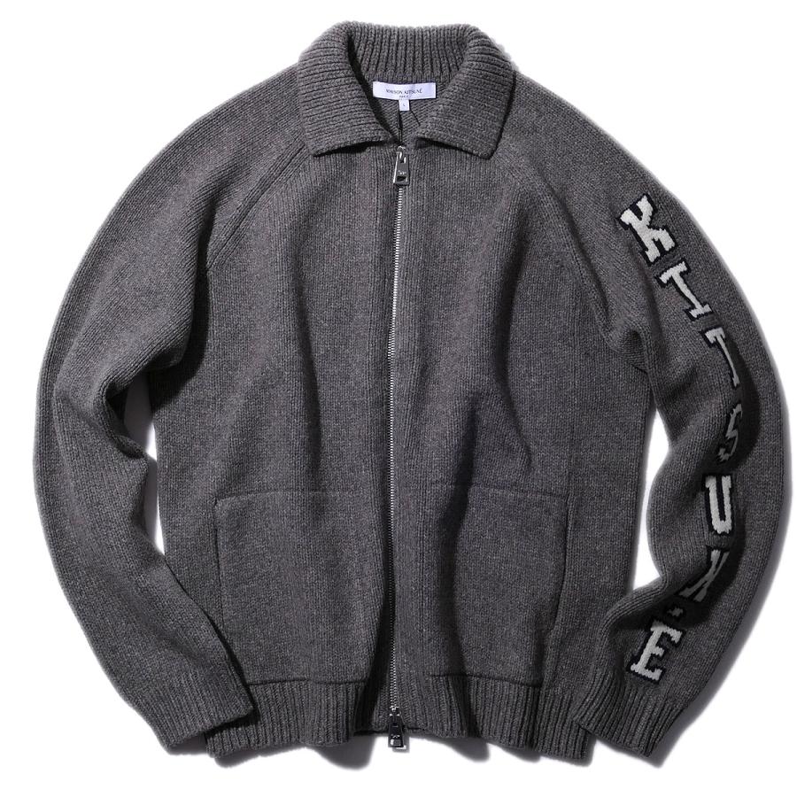 メゾンキツネ MAISON KITSUNE カレッジ ニット ウール ジャケット PM02112 カーディガン メンズ ブランド 高級 2025AW 2025年秋冬[030450]の画像