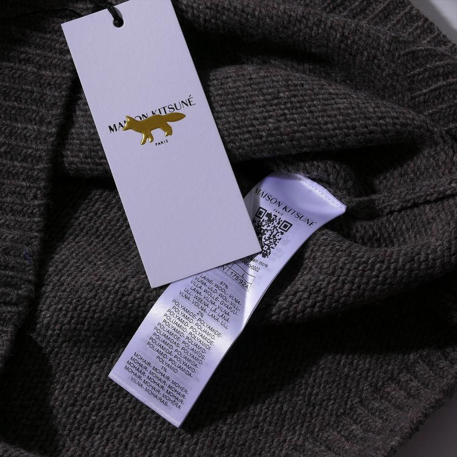 メゾンキツネ MAISON KITSUNE ニット PM00806 [グレー] ドレスド フォックス インターシャ ウール ジャンパー メンズ ブランド 高級 2025AW 2025年秋冬[030450]_8
