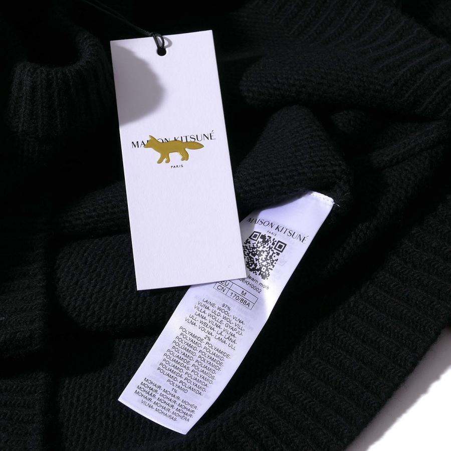 メゾンキツネ MAISON KITSUNE ニット PM00806 [ブラック] ドレスド フォックス インターシャ ウール ジャンパー メンズ ブランド 高級_8
