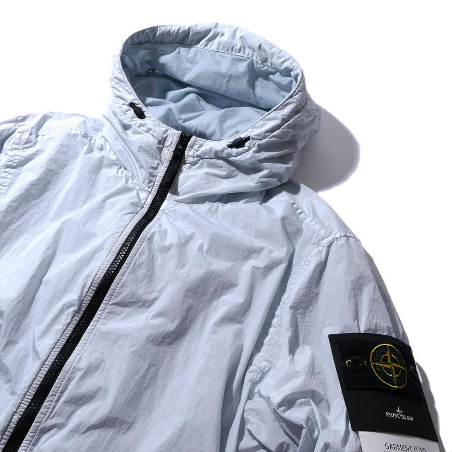 ストーンアイランド STONE ISLAND フーデッドジャケット 4100001 V0041スカイブルー CRINKLE REPS R-NY ブルゾン メンズ ブランド 2026SS 2026年春夏の画像