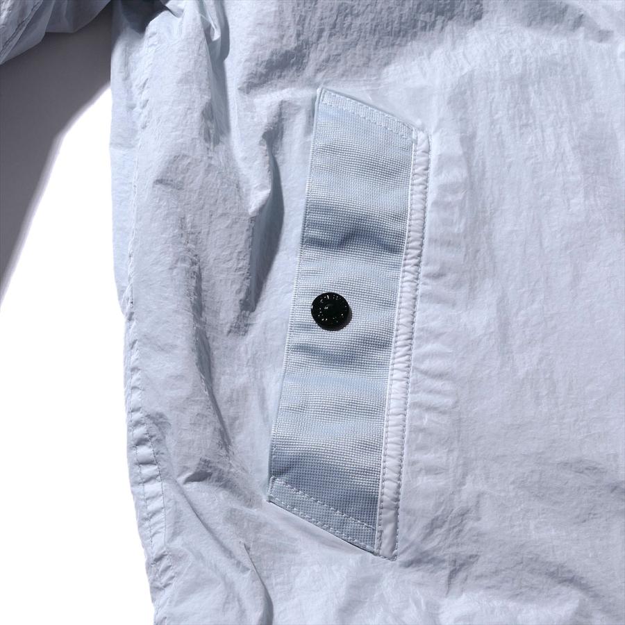 ストーンアイランド STONE ISLAND フーデッドジャケット 4100001 V0041スカイブルー CRINKLE REPS R-NY ブルゾン メンズ ブランド 2026SS 2026年春夏の画像