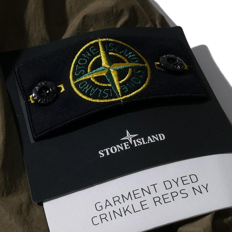 ストーンアイランド STONE ISLAND フーデッドジャケット 4100001 V005G ミリタリーグリーン CRINKLE REPS R-NY ブルゾン メンズ ブランド 2026SS 2026年春夏の画像