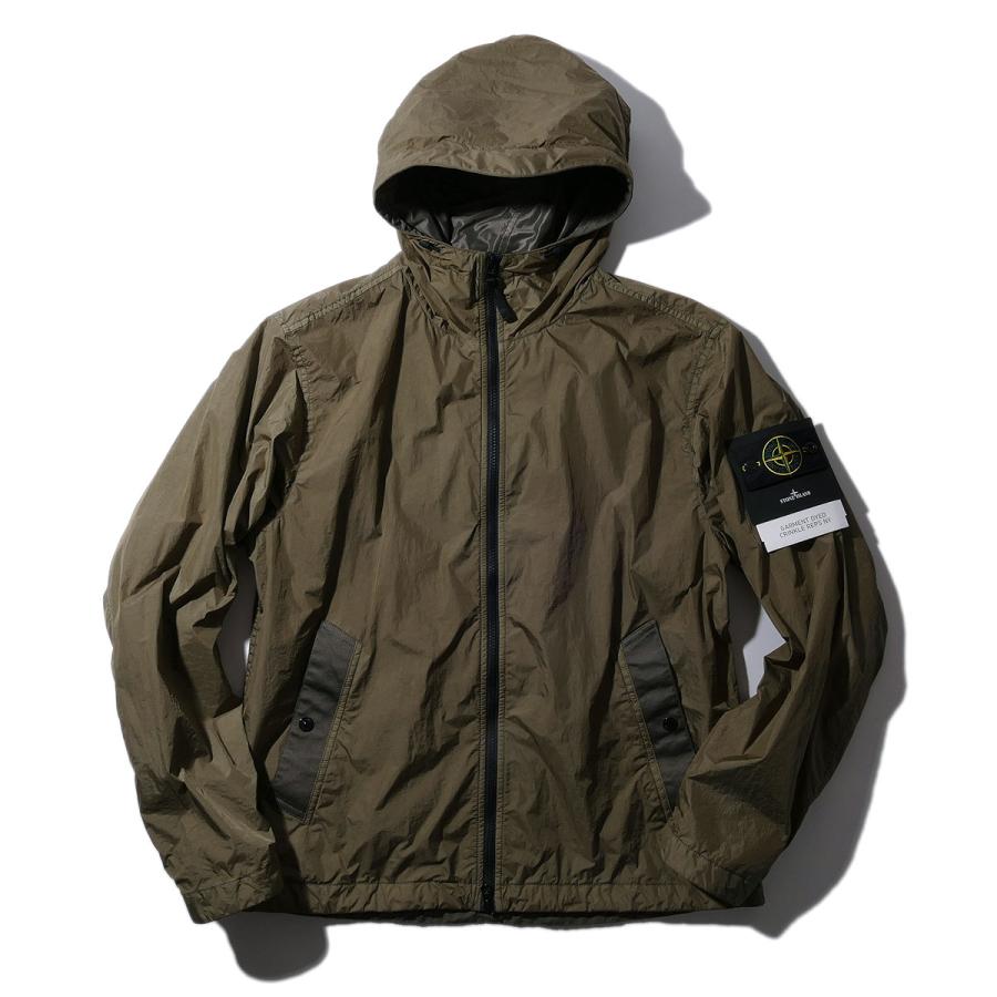 ストーンアイランド STONE ISLAND フーデッドジャケット 4100001 V005G ミリタリーグリーン CRINKLE REPS R-NY ブルゾン メンズ ブランド 2026SS 2026年春夏の画像