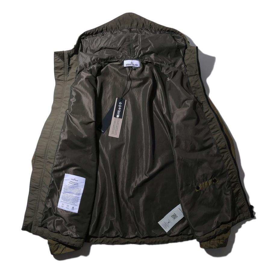 ストーンアイランド STONE ISLAND フーデッドジャケット 4100001 V005G ミリタリーグリーン CRINKLE REPS R-NY ブルゾン メンズ ブランド 2026SS 2026年春夏の画像