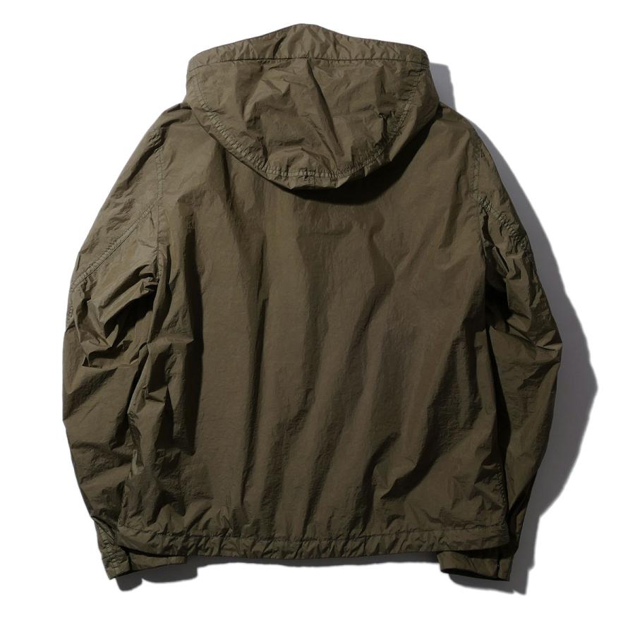 ストーンアイランド STONE ISLAND フーデッドジャケット 4100001 V005G ミリタリーグリーン CRINKLE REPS R-NY ブルゾン メンズ ブランド 2026SS 2026年春夏の画像