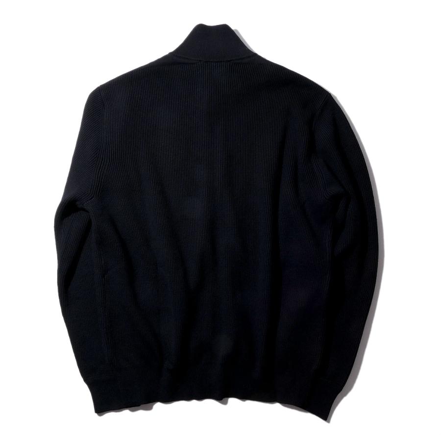 ストーンアイランド ジップアップ ニットカーディガン 5100126 V0029ブラック STONE ISLAND リブ編み ORGANIC COTTON メンズ ブランド  2026SS 2026年春夏の画像